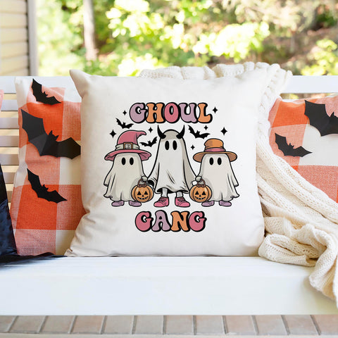 Ghoul Gang Halloween Pillow Cover