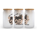 Black Cat Apothecary Halloween Frosted Glass Can Tumbler