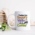 Fueled By Spooky Vibes And Coffee Halloween Ceramic Mug