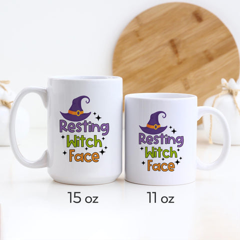 Resting Witch Face Halloween Ceramic Mug