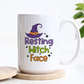 Resting Witch Face Halloween Ceramic Mug