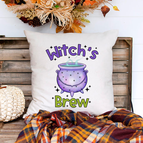 Witch's Brew Halloween Pillow Cover