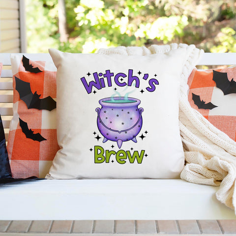 Witch's Brew Halloween Pillow Cover