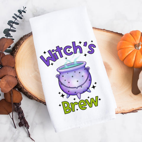 Witch's Brew Halloween Kitchen Towel