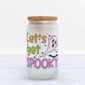 Let's Get Spooky Halloween Frosted Glass Can Tumbler