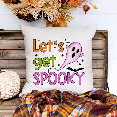 Let's Get Spooky Halloween Pillow Cover