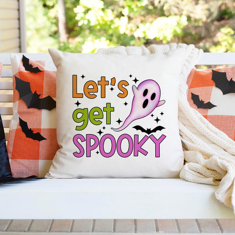 Let's Get Spooky Halloween Pillow Cover