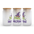 Stay Wicked Halloween Frosted Glass Can Tumbler