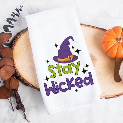 Stay Wicked Halloween Kitchen Towel