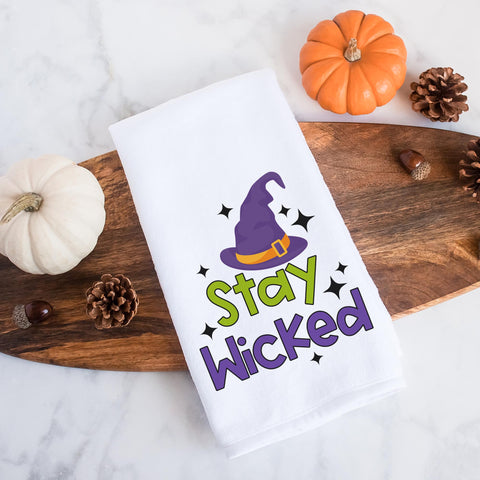 Stay Wicked Halloween Kitchen Towel