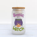 Basic Witch Halloween Frosted Glass Can Tumbler