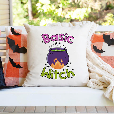 Basic Witch Halloween Pillow Cover