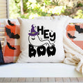 Hey Boo Halloween Pillow Cover