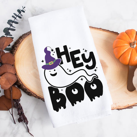 Hey Boo Halloween Kitchen Towel