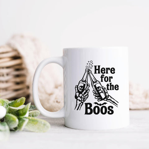 Here For The Boos Halloween Ceramic Mug
