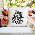Here For The Boos Halloween Pillow Cover