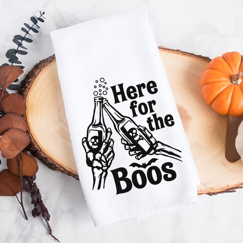 Here For The Boos Halloween Kitchen Towel