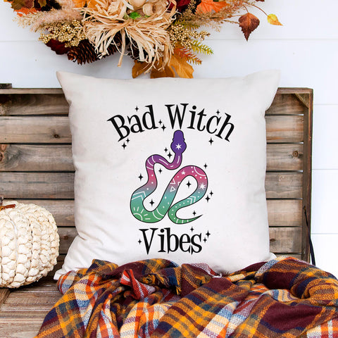 Bad Witch Vibes Halloween Pillow Cover
