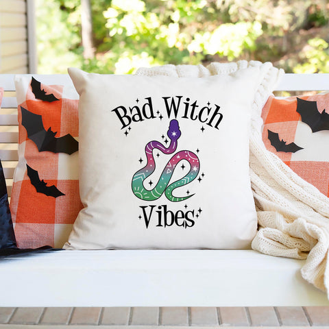 Bad Witch Vibes Halloween Pillow Cover
