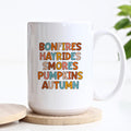 Bonfires Hayrides Smores Pumpkins Autumn Ceramic Mug
