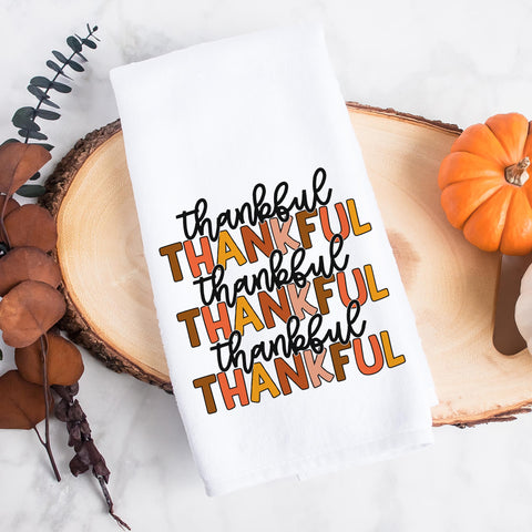 Thankful Fall Kitchen Towel