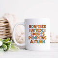 Bonfires Hayrides Smores Pumpkins Autumn Ceramic Mug