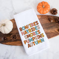 Bonfires Hayrides Smores Pumpkins Autumn Kitchen Towel