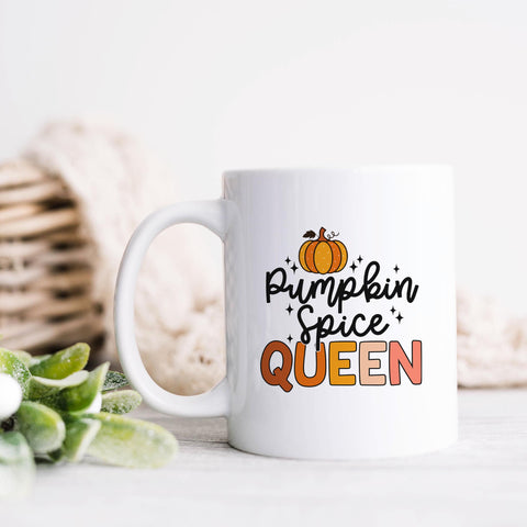 Pumpkin Spice Queen Fall Ceramic Mug