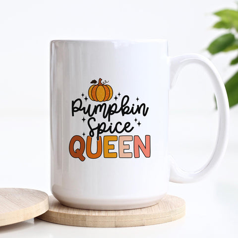 Pumpkin Spice Queen Fall Ceramic Mug
