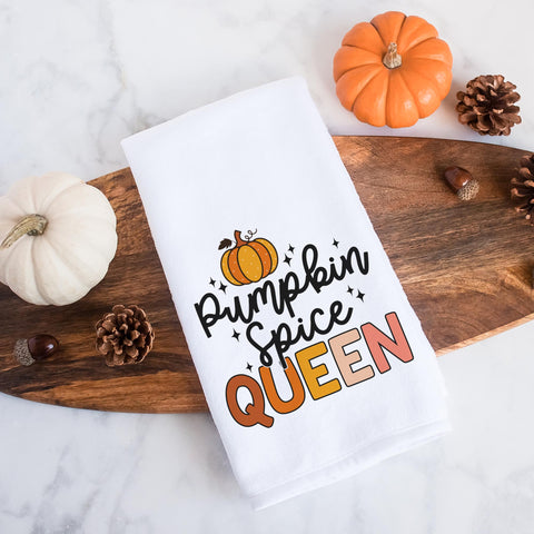 Pumpkin Spice Queen Fall Kitchen Towel