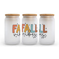 Fall Vibes Frosted Glass Can Tumbler
