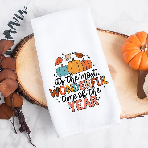 It's The Most Wonderful Time Of The Year Fall Kitchen Towel