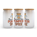 This Girl Loves Pumpkin Spice Fall Frosted Glass Can Tumbler