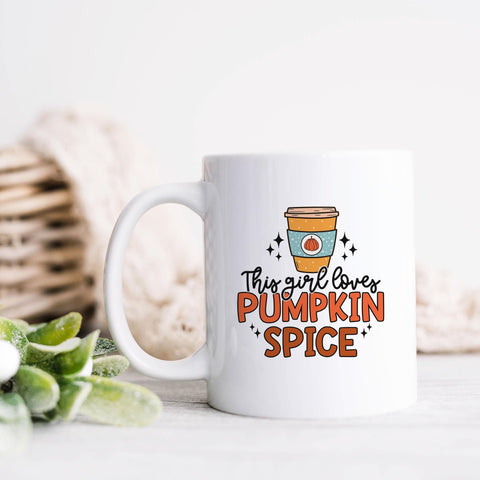 This Girl Loves Pumpkin Spice Fall Ceramic Mug