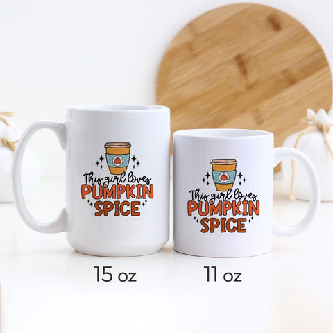 This Girl Loves Pumpkin Spice Fall Ceramic Mug