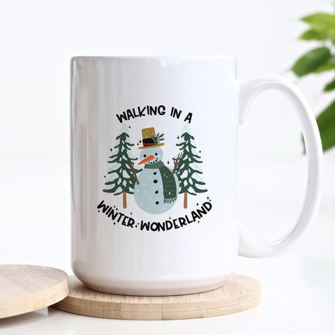 Walking In A Winter Wonderland Christmas Ceramic Mug