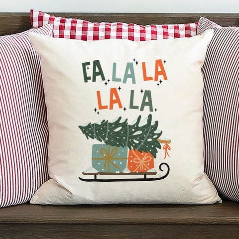 Fa La La Christmas Pillow Cover