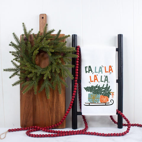 Fa La La Christmas Kitchen Towel