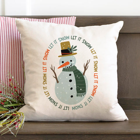Let It Snow Christmas Pillow Cover