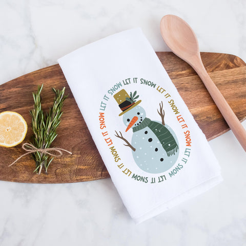 Let It Snow Christmas Kitchen Towel