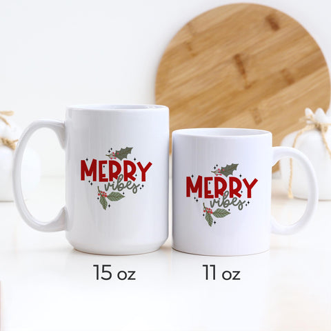 Merry Vibes Christmas Ceramic Mug