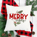 Merry Vibes Christmas Pillow Cover