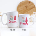 Tis The Season Pink Christmas Tree Ceramic Mug