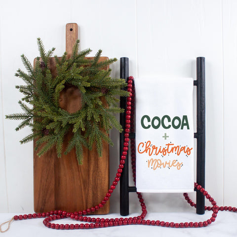 Cocoa And Christmas Movies Christmas Kitchen Towel