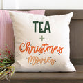Tea and Christmas Movies Pillow Cover