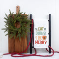 Eat Drink And Be Merry Christmas Kitchen Towel