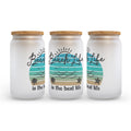 Beach Life is the Best Life Frosted Glass Can Tumbler