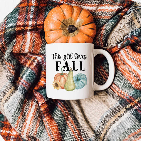 This Girl Loves Fall Ceramic Mug
