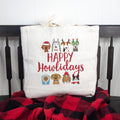 Happy Howlidays Christmas Canvas Tote Bag