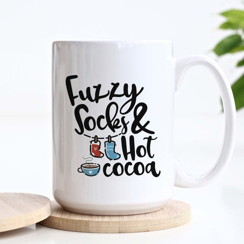 Fuzzy Socks and Hot Cocoa Winter Mug